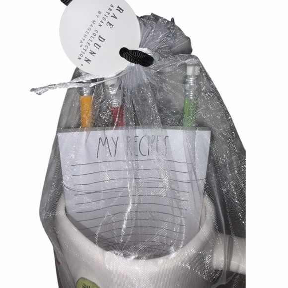 Rae Dunn ‘Chef’ Mug with Embossed Fruit Design, Recipe Note Pad, and 3 Pencils - Picture 4 of 4